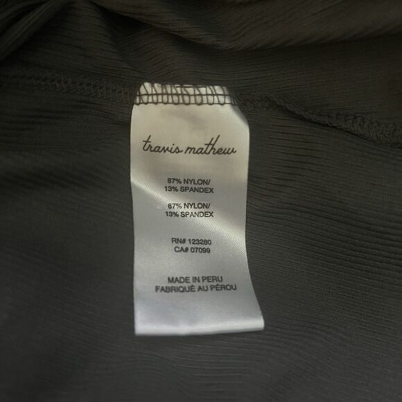 Travis Mathew Barcelona Golf Polo Fitted Ribbed V-neck Stretch Gray Medium - Picture 5 of 6